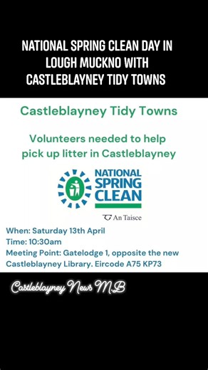 Today was national spring clean day for the country of Ireland, and Castleblayney Tidy Towns took to cleaning lough Muckno, they are looking for more volunteers, contact them on their Facebook.. #springcleaning2024 #cleaning #cleaningservice #cleaningmotivation #cleanup #teamwork #teambuilding #tidytowns Castleblayney Tidy Towns TidyTowns Togher Kilmead TidyTowns Donnybrook TidyTowns Castleblayney News M.B | Castleblayney News M.B