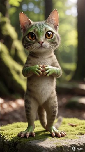 Frog-Costume Kitty: When Cat Meets Frog 🐸😺 | Epic Cute Mash-Up #Shorts