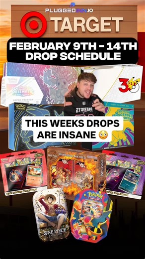 Plugged Inn on Instagram: "This week’s Pokémon release schedule from 2/9 to 2/14 is absolutely insane with Ascended Heroes, Prismatic, and SPC’s all dropping this week! Which drop are you after? 😳 Don’t take the L this week! The Plugged Inn TCG Discord is offering a FREE trial so you don’t miss a single drop. You’ll get access to free autocheckout (we cop drops for you), US/CA monitors, in-store stock checkers, instant restock alerts, and real-time drop updates - so you’re always first in line!