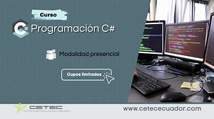 Aprender C# es el primer paso para convertirte en un desarrollador de software. #Curso #Programación #C# .Presencial o en línea. Cupos Limitados. #Cursos #CetecEcuador #Quito #Guayaquil #Cuenca #Loja #Tungurahua #ElOro #LosRíos #Manabí #Bolívar WhatsApp:t.ly/qs4OT | CETEC Ecuador- Centro Tecnológico de Entrenamiento y Capacitación | Facebook