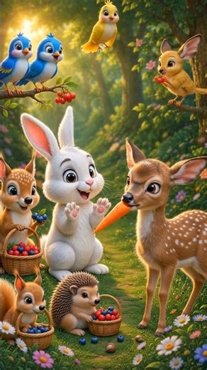 The Kind Rabbit 🐰 | A Beautiful Moral Story for Kids | Grandma Tales #shorts