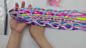 6-Pack Colorful Braided Hair Extensions for Girls – Elastic Tie-On Synthetic Braids – Fun and Easy Hairpieces for Kids – Cute Ponytail Accessories for Daily Wear, Parties & Gifts
