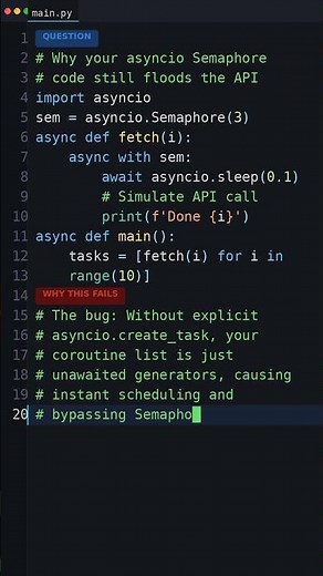 Spot The Python Bug: Why your asyncio Semaphore code still floods the API