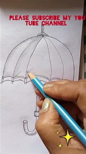 How to dra Ambrela (छाता)☔☔#school project kids #you tub sort #easy drawing #simpal Ambrela art #dra
