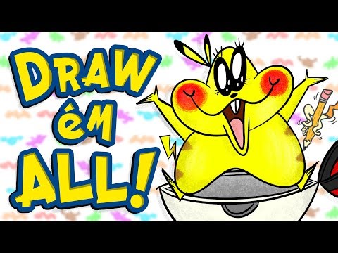 I drew every Gen 1 Pokemon like a dum dums