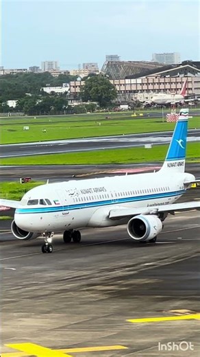 🇰🇼 Kuwait Airways Airbus A320 at Mumbai Airport #kuwaitairways