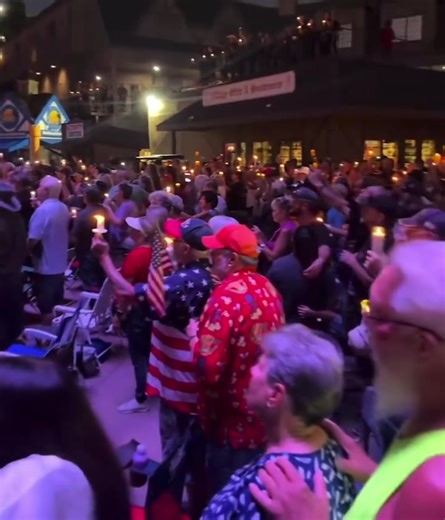 Look at the massive sea of candles in Lake Havasu City Arizona for Charlie Kirk. Bring some tissues ❤️ | Barron Trump Fans
