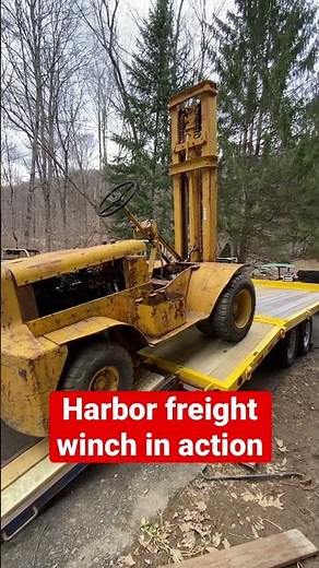 Harbor Freight Winch Pulling Heavy Weight