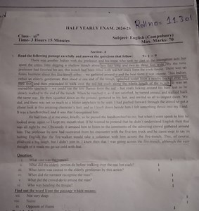 HALF YEARLY EXAM. 2024-251130Class- \mathrm { xi } ^ { \text... | Filo