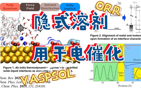 【电化学固液界面2】 VASPSOL隐式溶剂方法用于电催化（实操+理论）| VASP/Materilas Studio | MS杨站长 华算科技