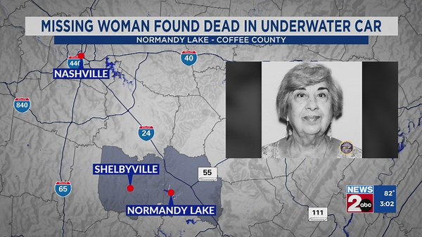 Missing woman found dead in underwater car in Normandy Lake