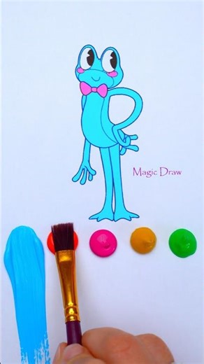The Amazing Digital Circus Ribbit 🐸 Easy Drawing with Acrylic paint/ Guess the real color #ytshorts