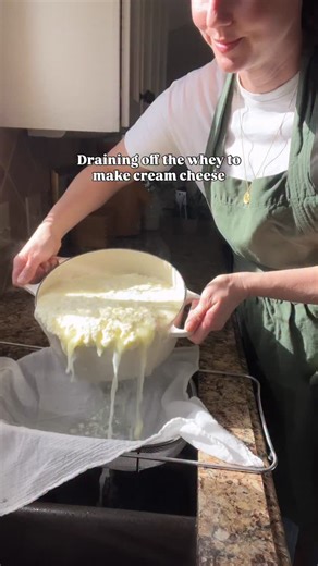 Quick Cream Cheese (Acid-Set) You will need: 1 gallon whole milk 1–2 cups heavy cream ⅓ cup lemon juice (or white vinegar) 1–1½ teaspoons salt, to taste (I skip this if I’m planning on using this in sweetened cream cheese recipes) Instructions Pour the milk and cream into a heavy-bottomed pot. Heat over medium, stirring often, until the milk reaches a strong simmer, steamy with small bubbles around the edges, but not boiling. Reduce heat to low. Add the lemon juice or vinegar very slowly and sti