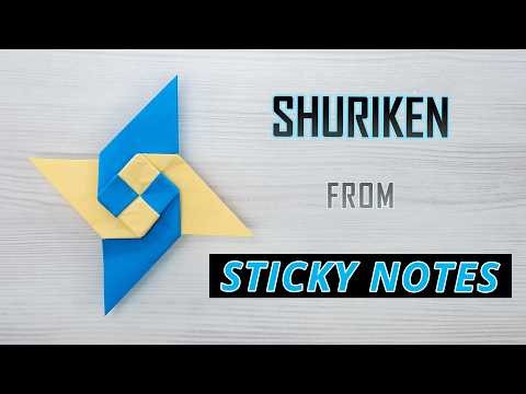4 Sticky Notes = 1 Amazing Paper Shuriken