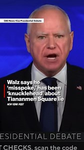 26K views · 366 reactions | Tim Walz was pressed on why he falsely said he was in Hong Kong during the pro-democracy protests at Tiananmen Square in 1989 -- something that was unearthed just hours before the debate. | New York Post | Facebook