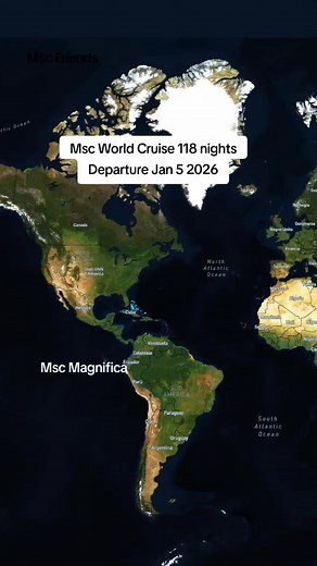 Msc World Cruise 2026 itinerary with Msc Magnifica from to Genova Italy 118 days Departure january 5 2026 Arrival May 3 2026 #worldcruise #worldcruise2026 Port Visited: Genova Marsiglia Barcellona Funchal Bridgetown Saint George Kralendijk Willemstad Cartagena Puerto Limón Puntarenas Corinto Puerto Quetzal Puerto Vallarta Cabo San Lucas San Diego San Francisco Honolulu Apia Suva Auckland Wellington Sydney Townsville Cairns Manila Keelung Ishigaki Naha Tokyo Nagasaki Busan Shanghai Hong Kong Shek
