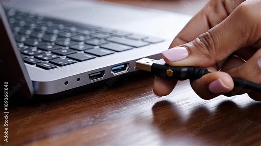 Connecting laptop to external device