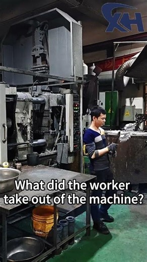 What did the worker take out of the machine?#diecastingfactory #anodizing #diecasting #cnc #factory