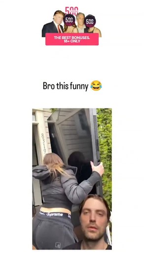 @unlimitedmeme25 on Instagram: "The post shares a 14-second comedy skit where a woman enlists a neighbor to carry a heavy TV inside while her boyfriend is away, leading to an awkward reunion that plays on jealousy tropes, captioned simply "Bro this funny " for viral humor. This video recreates elements from Matt Berry's 2006 BBC series "Snuff Box," specifically the "Boyfriend sketches," where characters comically overreact to mentions of a woman's partner, explaining the skit's familiar punchlin