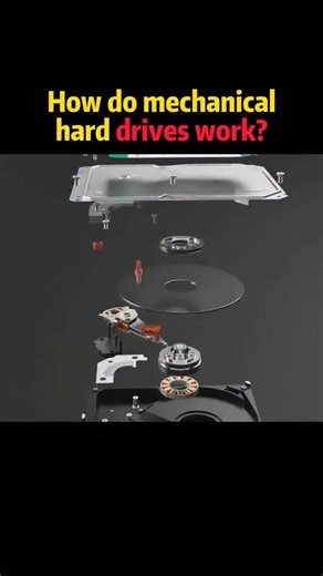 Tech Hub on Instagram: "Ever wonder what’s actually happening inside your computer? 💿 This is a deep dive into the 7,200 RPM world of mechanical hard drives, where data is read by magnetic heads flying just 15 nanometers above the platter—that's thinner than a human hair! From the motor's high-speed spin to the way billions of bits are organized into tracks and sectors, it’s a masterpiece of engineering. Tag a friend who needs a tech refresh! 👨‍💻✨ #HardDrive #TechExplained #ComputerScience #E