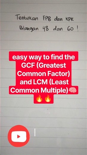 easy way to find the GCF (Greatest Common Factor) and LCM (Least Common Multiple)// FPB dan KPK