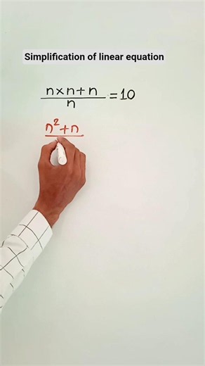Simplification of linear equation
