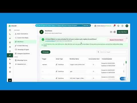 Activating AI Intent Matching in Interakt