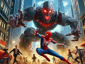 Spider-man vs Robot 🕹️ SGameS에서 온라인으로 플레이