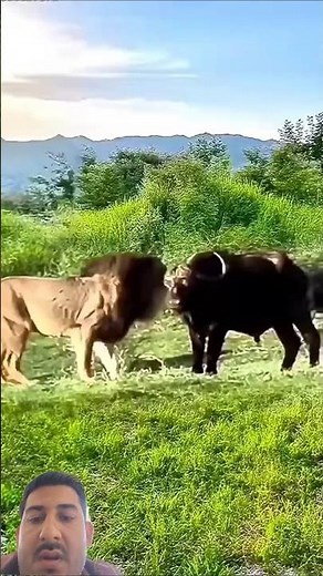 Buffalo Fights Back: Intense Lion vs Buffalo Encounter #king
