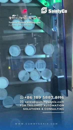 SaintyCo Gummy Bottle Counting Line in Action | Turnkey Candy Packaging Machine