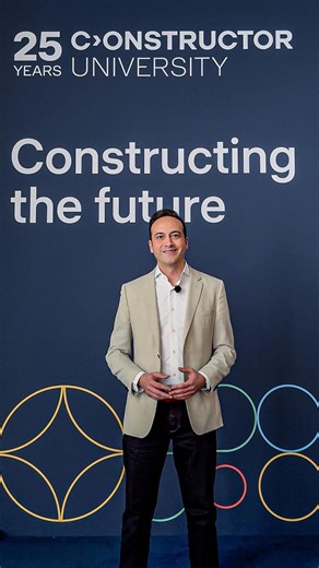 Constructor University on Instagram: "From a former military base to a global campus of dialogue, discovery, and collaboration. What began as a bold vision in Bremen 25 years ago is now a living reality. In 2026, we honor that journey with a year-long jubilee featuring exhibitions, conferences, media projects, special events and a formal gala on September 19, 2026. Watch the message from Constructor University Chancellor Turgut Tülü as he reflects on how 25 years of decisions have helped us Cons