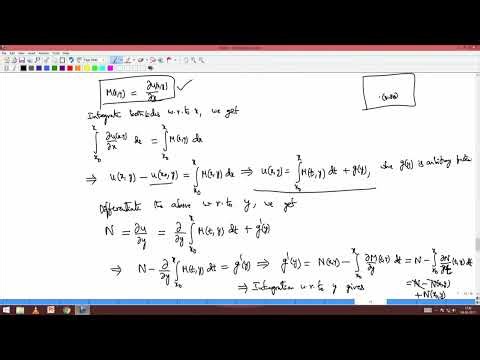 Methods for First Order ODE's - Exact Equations ( Continued ) #swayamprabha #ch38sp