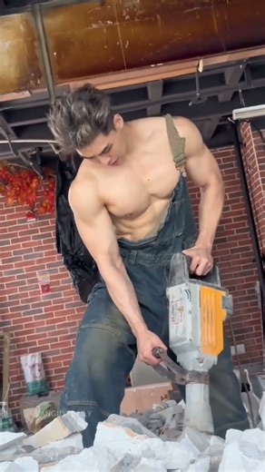 Handsome Muscular Construction Worker or Supermodel?
