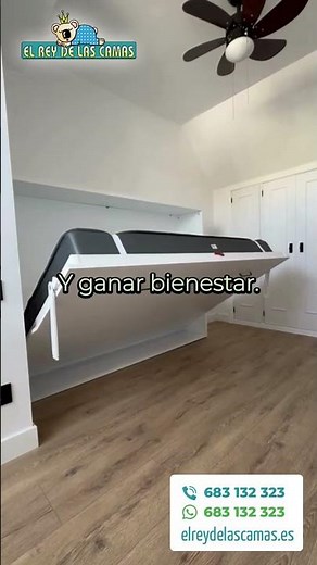 🏡 Mira cómo esta cama abatible cambia todo en segundos #mueblesmodernos