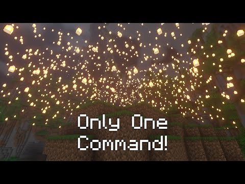 Floating lanterns in Minecraft in one command
