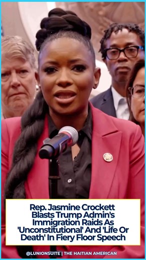 In a blistering address on the House floor, Rep. Jasmine Crockett (D-TX) unleashed a scathing critique of the Trump Administration's escalating immigration enforcement operations, labeling them "unconstitutional raids" that threaten the very fabric of American due process. "This is life or death," Crockett declared, her voice rising as she recounted stories of families torn apart by what she called "paramilitary-style sweeps" conducted by Immigration and Customs Enforcement (ICE) agents.⁠ ⁠ The 