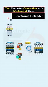 Two Contactor connection with mechanical timer #videoviralreelsfb #fbreels #foryoupageシ #fbreel #Electronics #electricity #watch #project #video #ElectricalEngeneer | Elecctronic Defender
