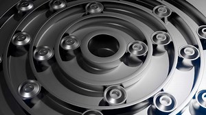 Grey background with animation. Design. Grey moving shapes through a grey maze in animation.