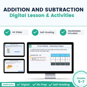 Grade 6 Addition & Subtraction Full Bundle | No-Prep, Self-Grading Digital Math