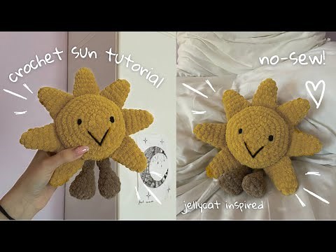Crochet jellycat inspired sun | no-sew tutorial