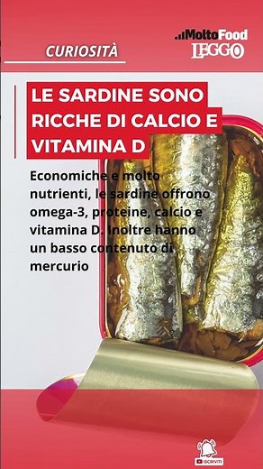 Le sardine sono ricche di calcio e vitamina D