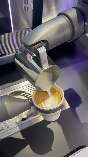Robot barista makes perfect coffee latte art