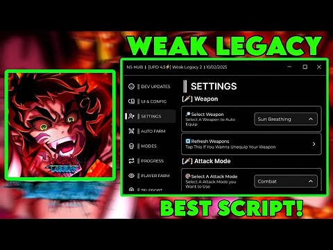 WEAK LEGACY 2 SCRIPT | AUTO MAX LEVEL, INSTANT KILL, AUTO DUNGEON, AUTO RAID & MORE! | *FREE*