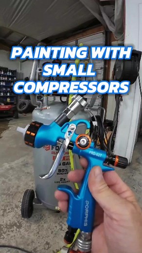 Today we're painting this cars quarter panel with a Harbor freight 26 gallon compressor that produces 4.5. SCFM, we'll be using the Porphis PRD715 paint gun that consumes 10.5 C. F. M. #AUTOPAINT #AUTOREFINISHING #AUTOPAINTING #DIYAUTOPAINT #paintyourcar #garageautopaint #foryou