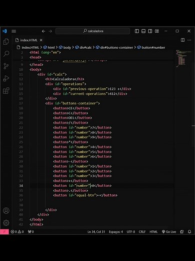 Criando uma Calculadora em HTML - Parte 1