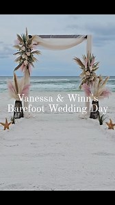 39 reactions · 7 comments | Today's barefoot beach wedding on beautiful Okaloosa Island 殺﫶 #beachwedding #okaloosaisland #emeraldcoast #foryou #barefootwedding #elopement #fortwaltonbeach #rusticstyle #pampasgrass | Barefoot Weddings® | Facebook