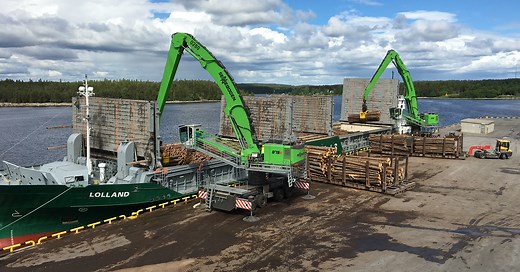 875 E Hybrid - strong, modular port material handler | SENNEBOGEN