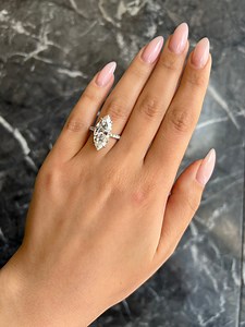 Huge Marquise Cut 5.25 Carat IGI Certified E Color VVS2 Clarity Lab Grown Diamond Hidden Halo Engagement Ring, Round Side Diamonds 14k Gold - Etsy