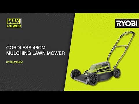 RYOBI® 36V MAX POWER 46cm Cordless 2-in-1 Mulching Lawnmower [RY36LMM46A]
