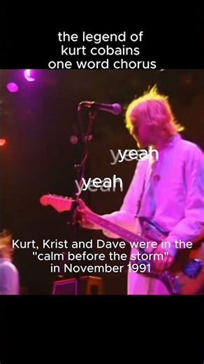 the legend of kurt cobains one word chorus